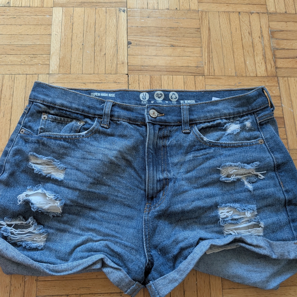Distressed Denim Women Shorts